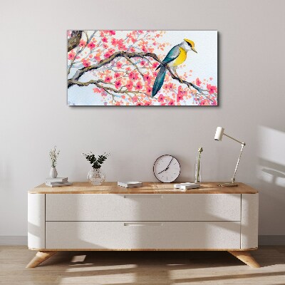 Spring bird on a branch Canvas print