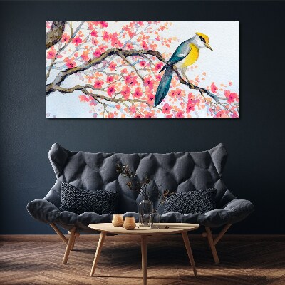 Spring bird on a branch Canvas print