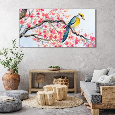 Spring bird on a branch Canvas print