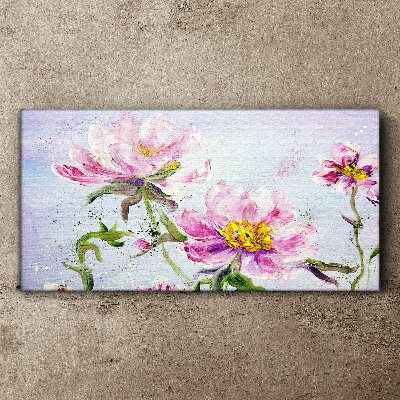 Painting flowers peonies Canvas print