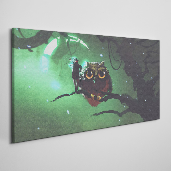 Green night speech Canvas print