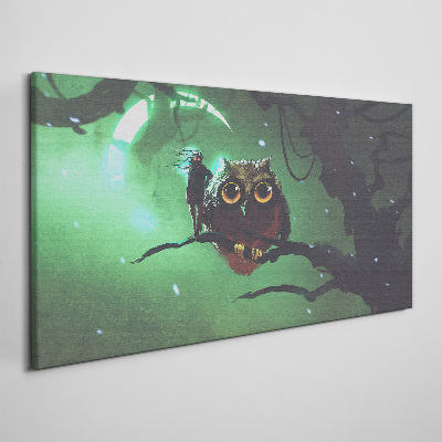 Green night speech Canvas print