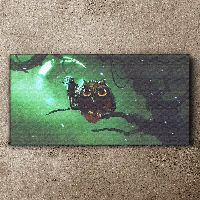 Green night speech Canvas print