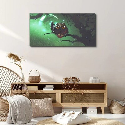 Green night speech Canvas print