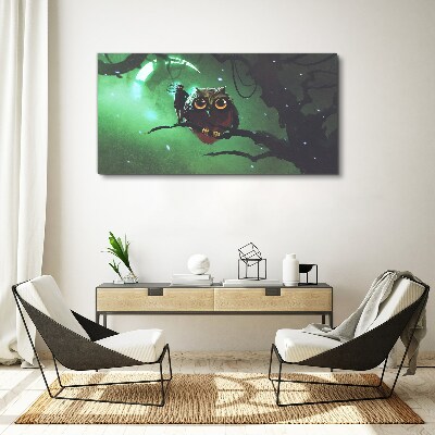 Green night speech Canvas print