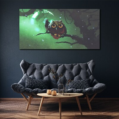 Green night speech Canvas print
