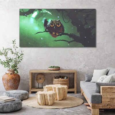 Green night speech Canvas print