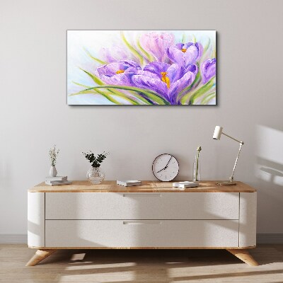 Floral dreams in shades of purple Canvas Wall art