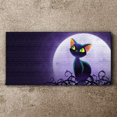 Pet cat crescent Canvas print