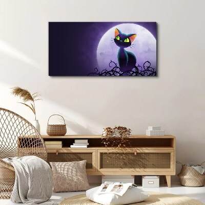 Cats in the moonlight Canvas print