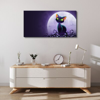 Cats in the moonlight Canvas print