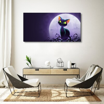 Cats in the moonlight Canvas print
