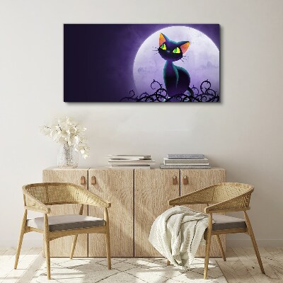 Cats in the moonlight Canvas print