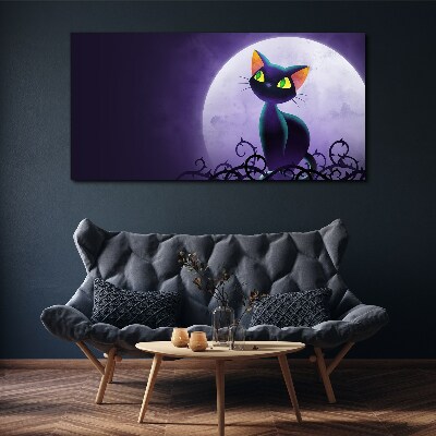 Cats in the moonlight Canvas print