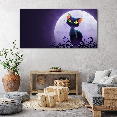 Cats in the moonlight Canvas print