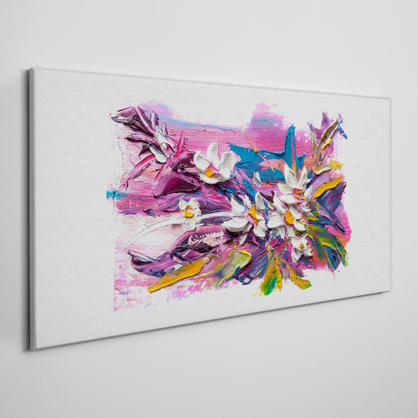 Colorful Flowers in Abstract Composition Canvas print