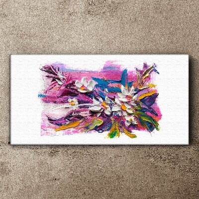 Colorful Flowers in Abstract Composition Canvas print