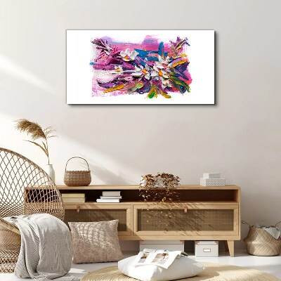 Colorful Flowers in Abstract Composition Canvas print