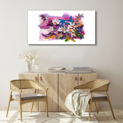 Colorful Flowers in Abstract Composition Canvas print