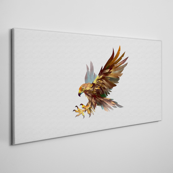 Golden falcon in flight Canvas print