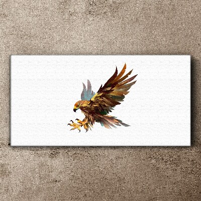Golden falcon in flight Canvas print