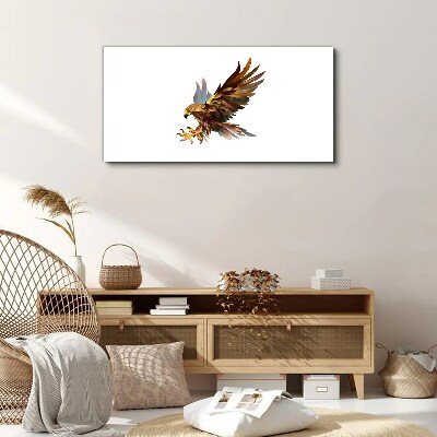 Golden falcon in flight Canvas print
