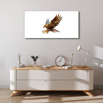 Golden falcon in flight Canvas print