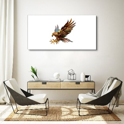 Golden falcon in flight Canvas print