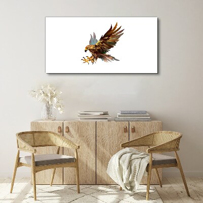 Golden falcon in flight Canvas print