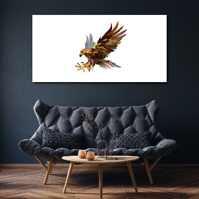 Golden falcon in flight Canvas print