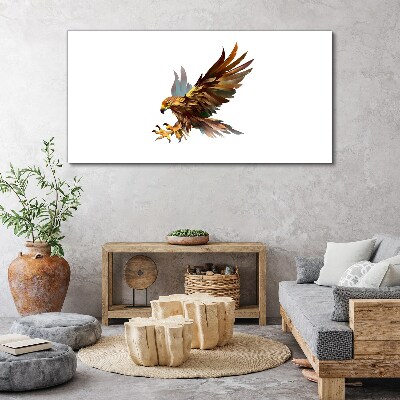 Golden falcon in flight Canvas print