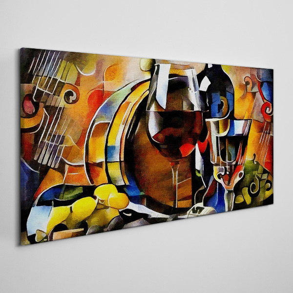 Musical wine and colors Canvas print