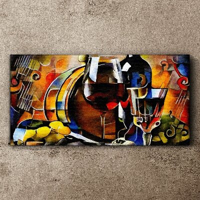 Musical wine and colors Canvas print