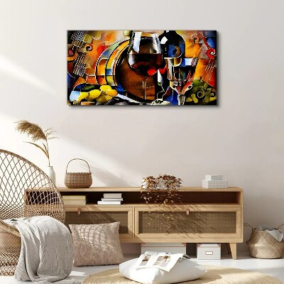 Musical wine and colors Canvas print