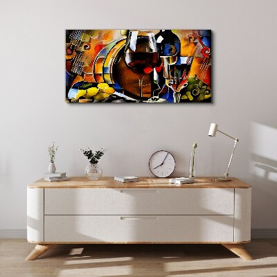 Musical wine and colors Canvas print