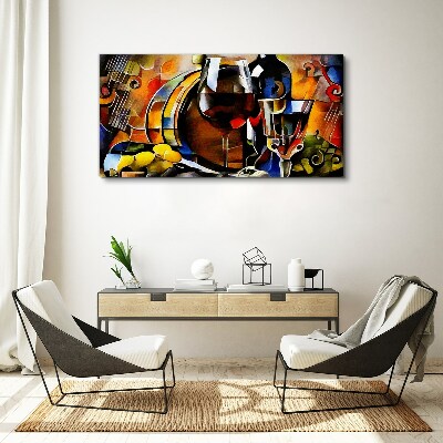 Musical wine and colors Canvas print