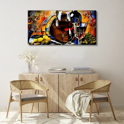 Musical wine and colors Canvas print