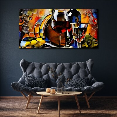 Musical wine and colors Canvas print