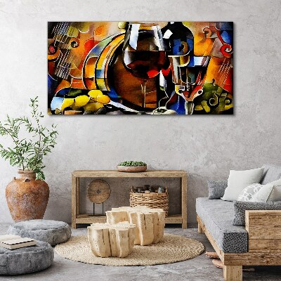 Musical wine and colors Canvas print