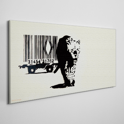 Barcode leopard Canvas print