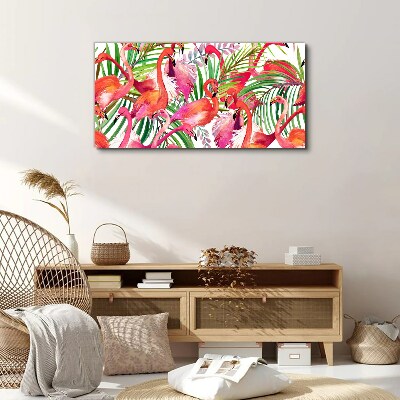 Flamingos in a tropical paradise Canvas print