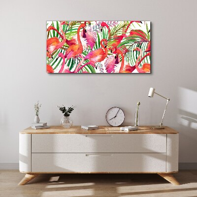 Flamingos in a tropical paradise Canvas print