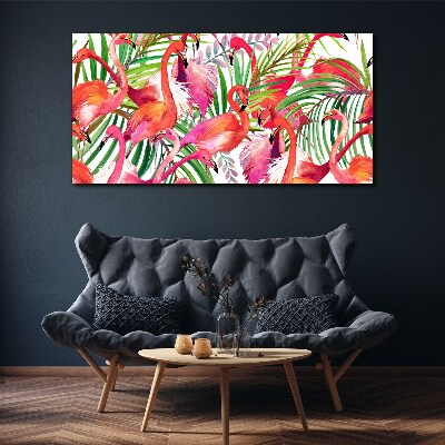 Flamingos in a tropical paradise Canvas print