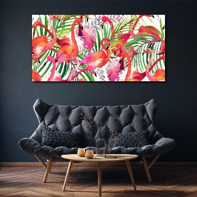 Modern flamingos list Canvas print