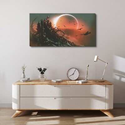 Castle in the Dark Canvas print