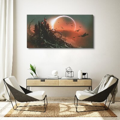 Castle in the Dark Canvas print