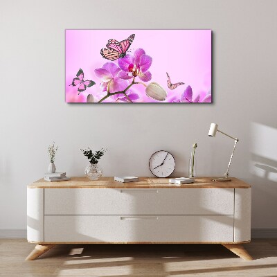 Flower dream with butterflies Canvas Wall art