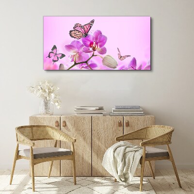 Flower dream with butterflies Canvas Wall art
