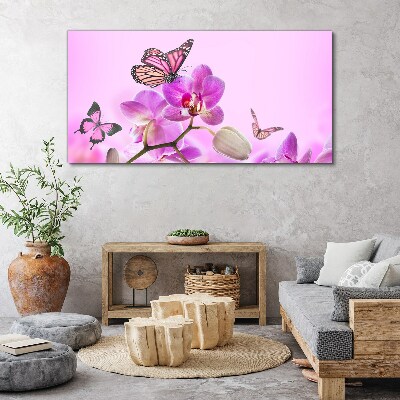 Flower dream with butterflies Canvas Wall art