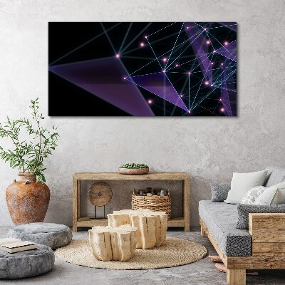 Geometric Light Connections Canvas print